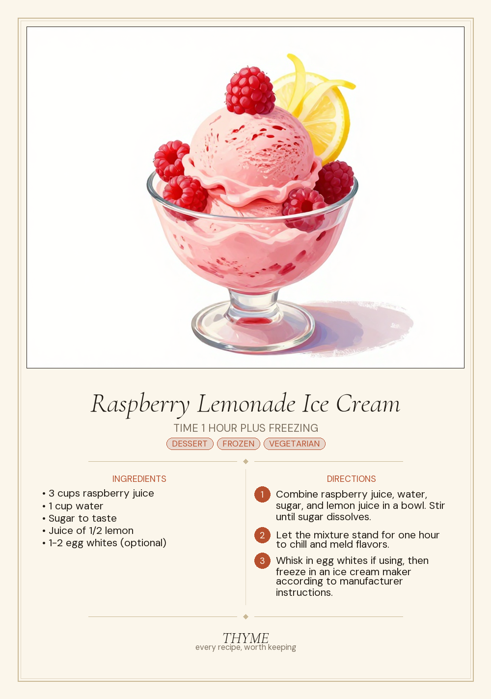 Raspberry Lemonade Ice Cream