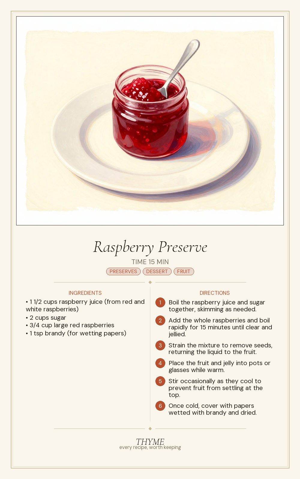 Raspberry Preserve