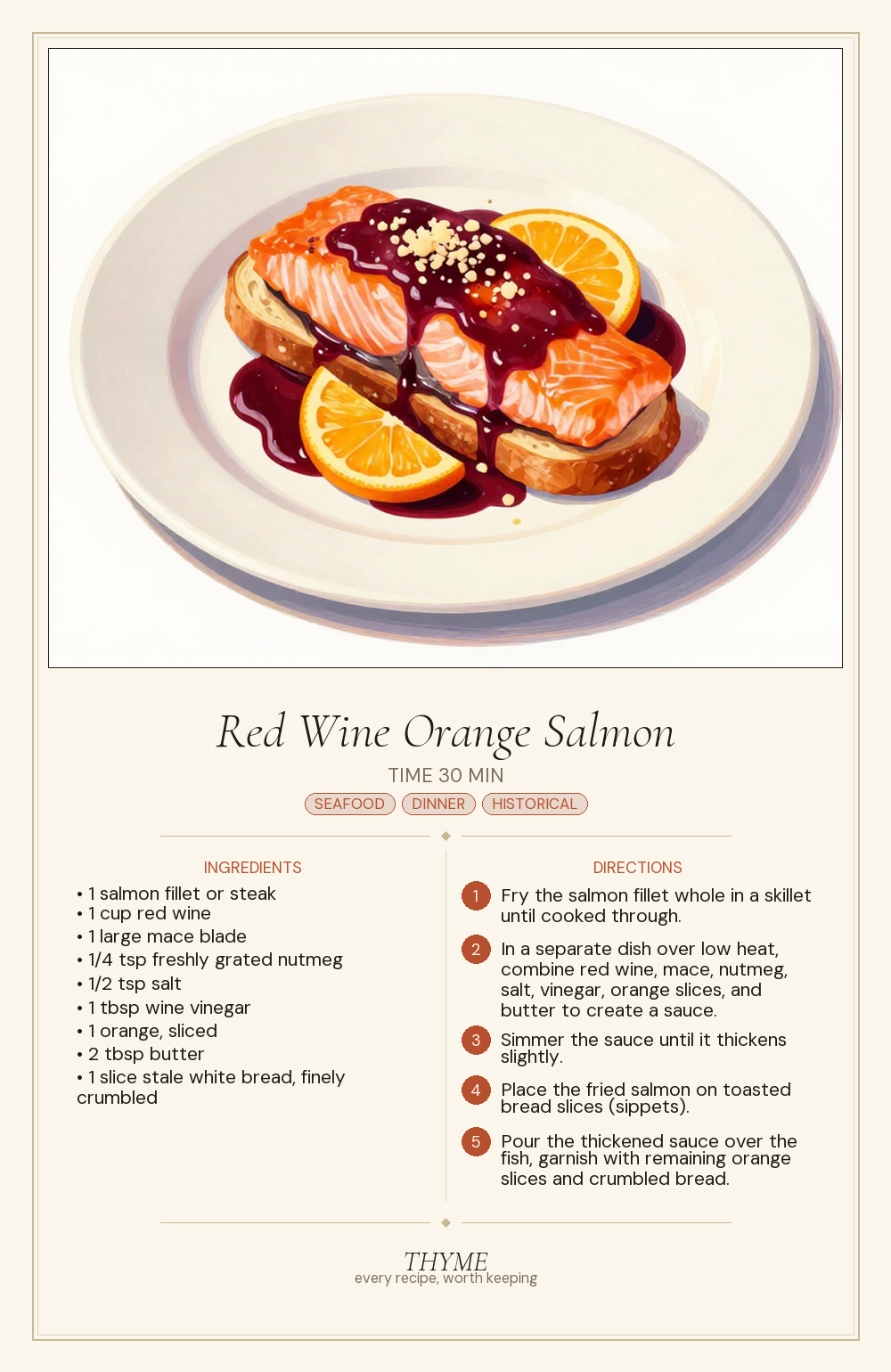 Red Wine Orange Salmon