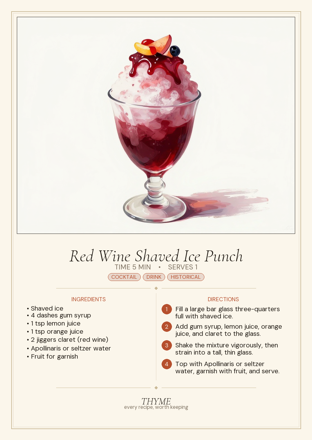 Red Wine Shaved Ice Punch