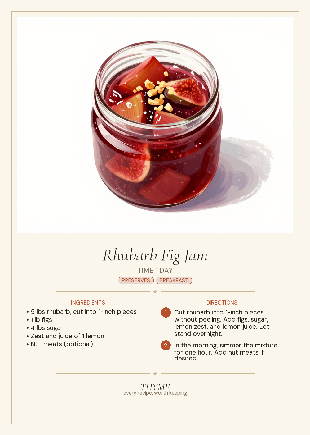 Rhubarb Fig Jam