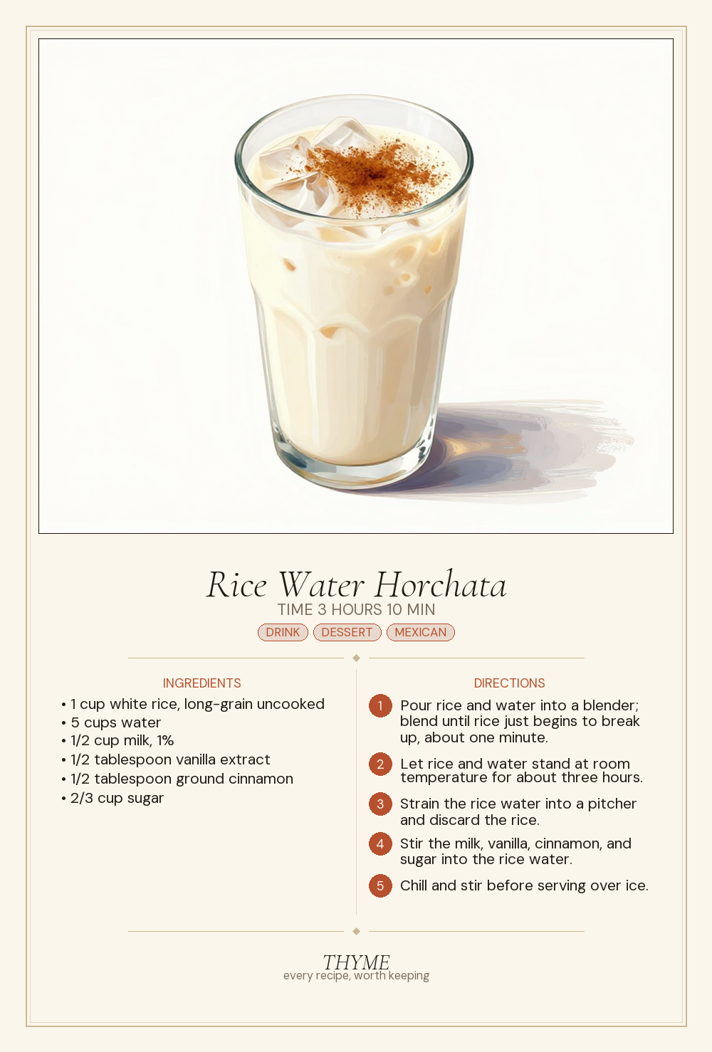 Rice Water Horchata