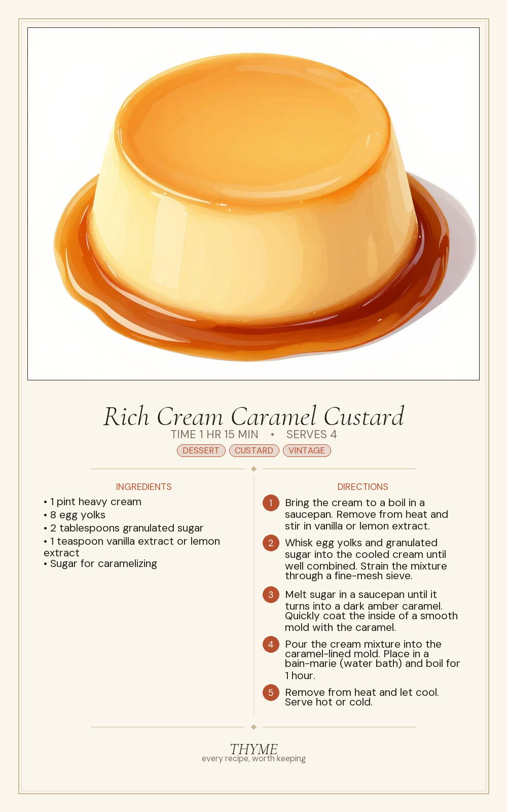 Rich Cream Caramel Custard