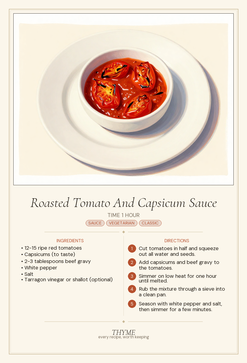 Roasted Tomato And Capsicum Sauce