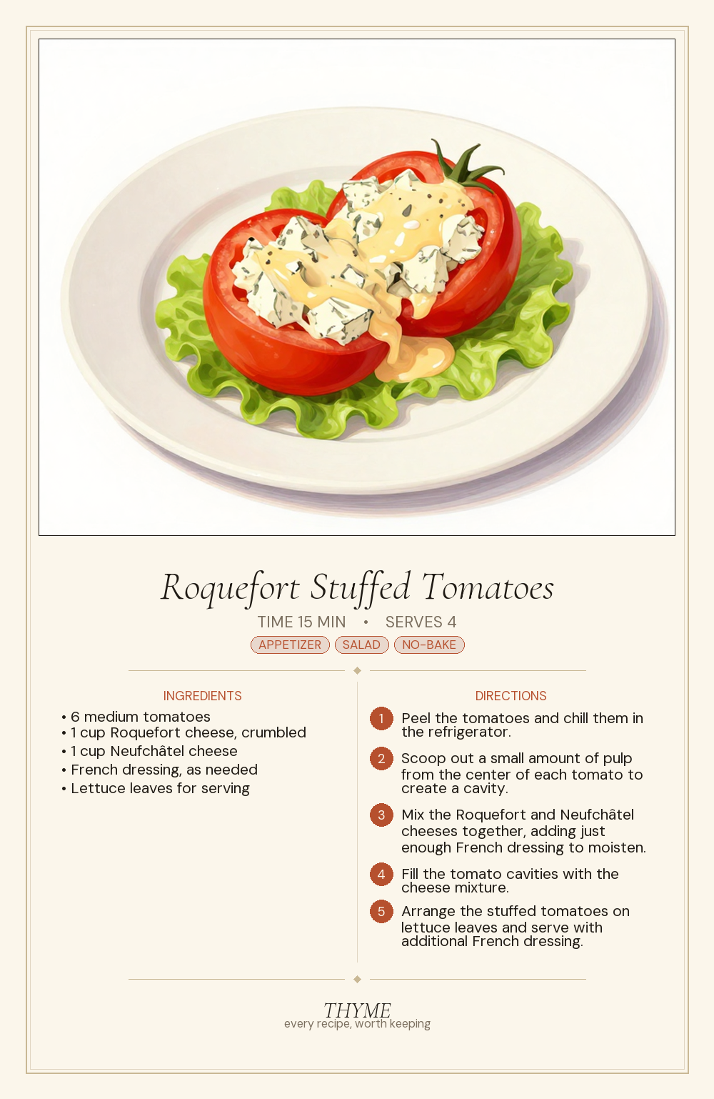 Roquefort Stuffed Tomatoes