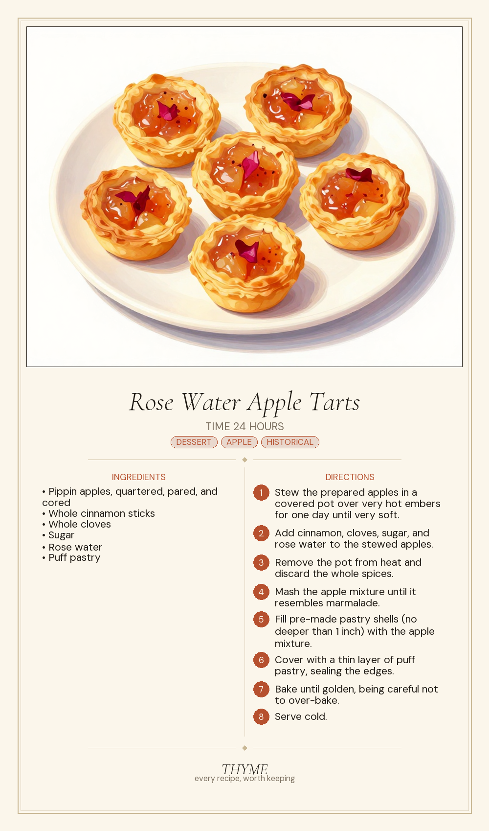 Rose Water Apple Tarts