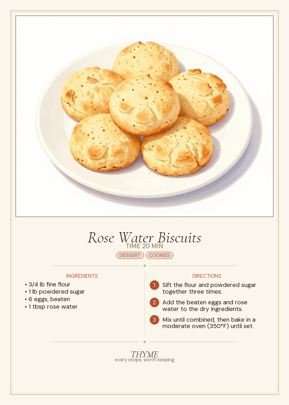 Rose Water Biscuits