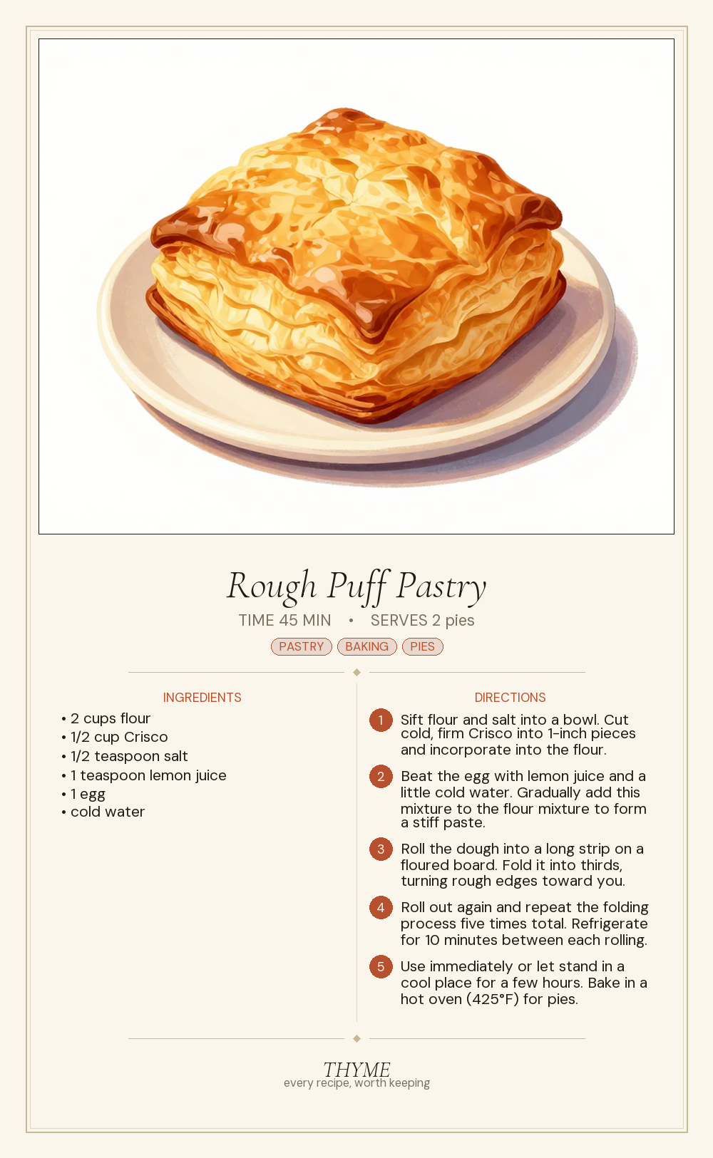 Rough Puff Pastry