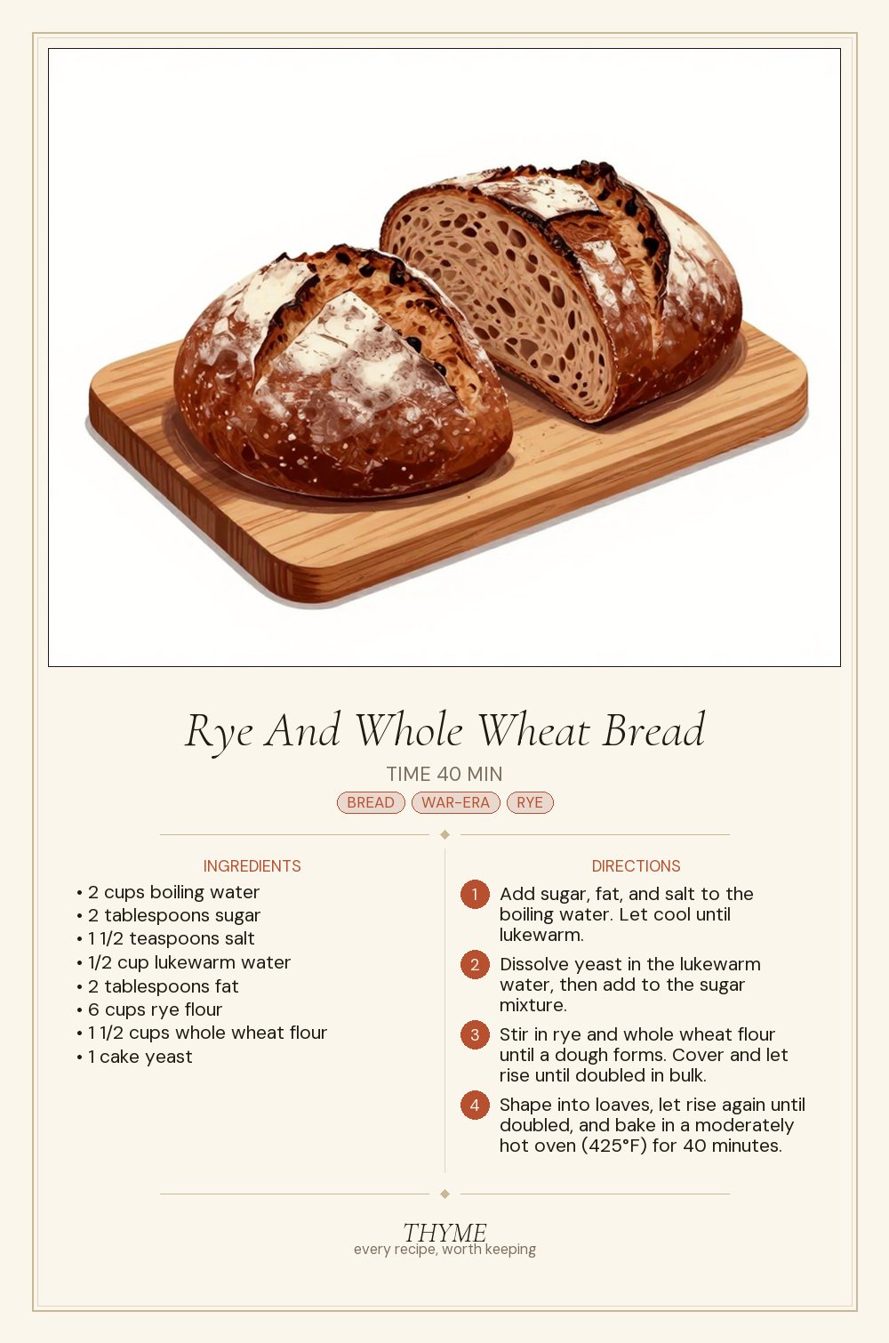 Rye And Whole Wheat Bread