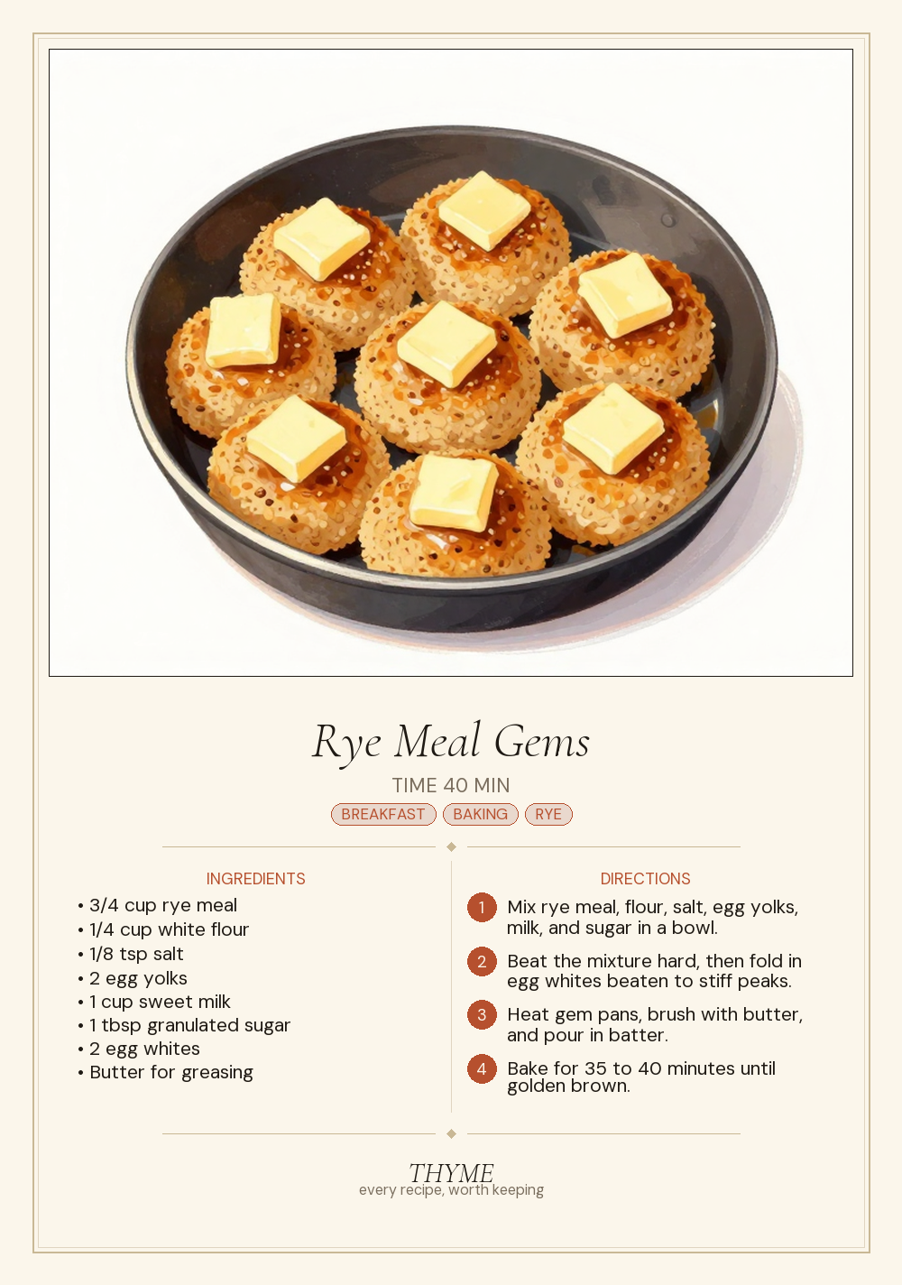 Rye Meal Gems
