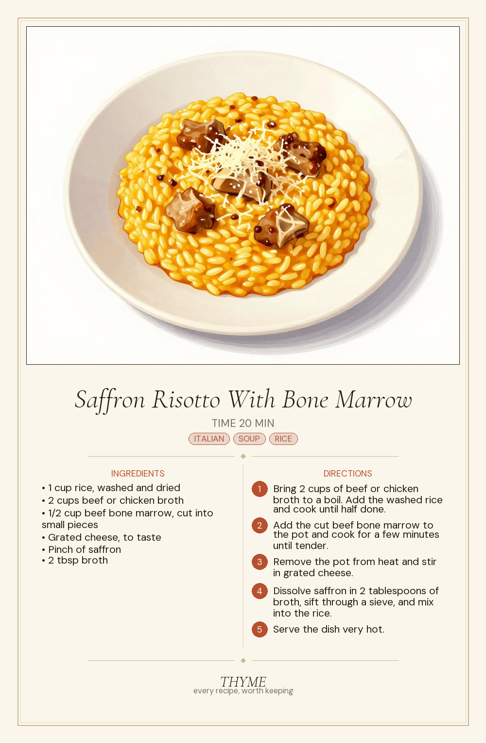 Saffron Risotto With Bone Marrow
