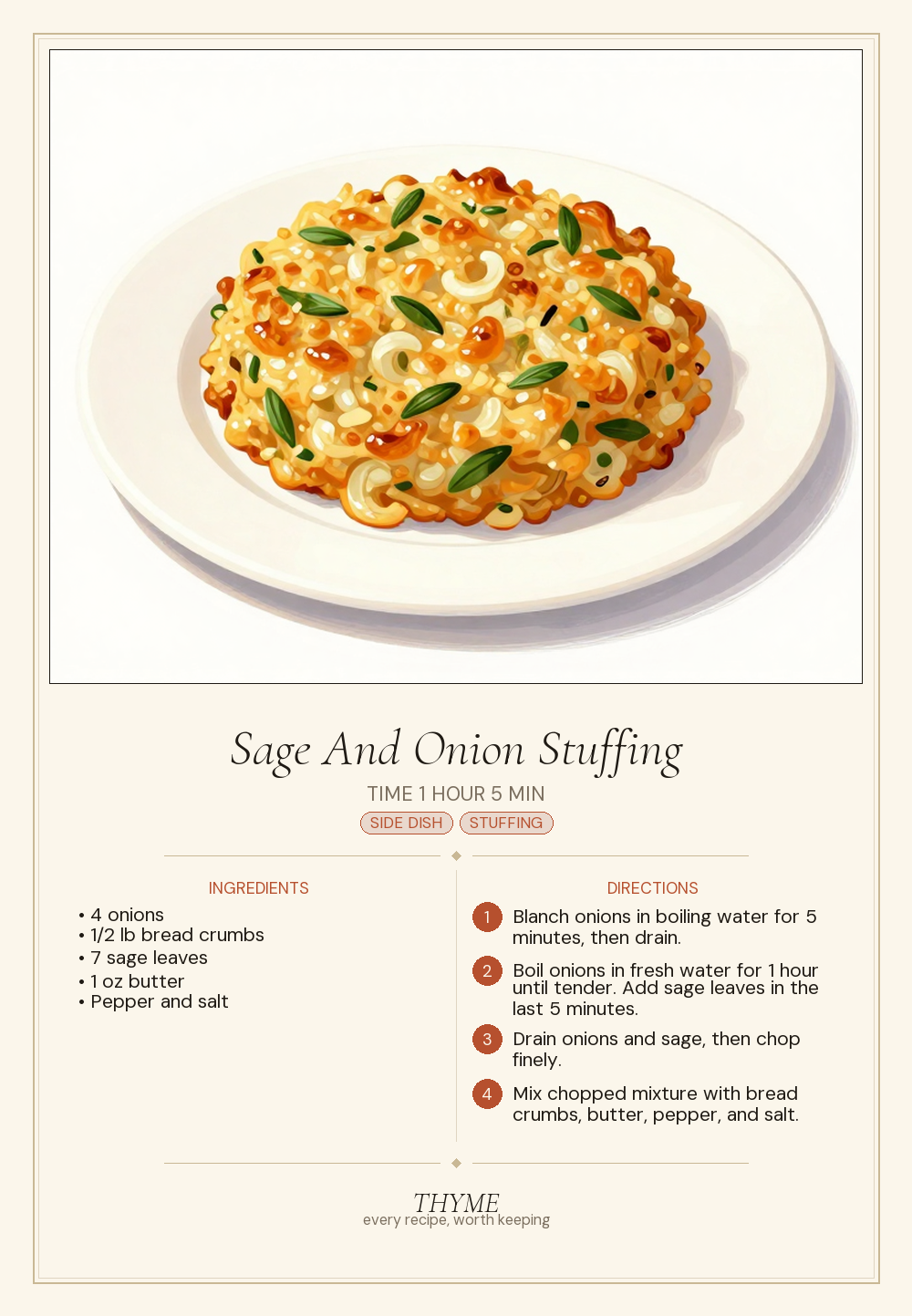 Sage And Onion Stuffing