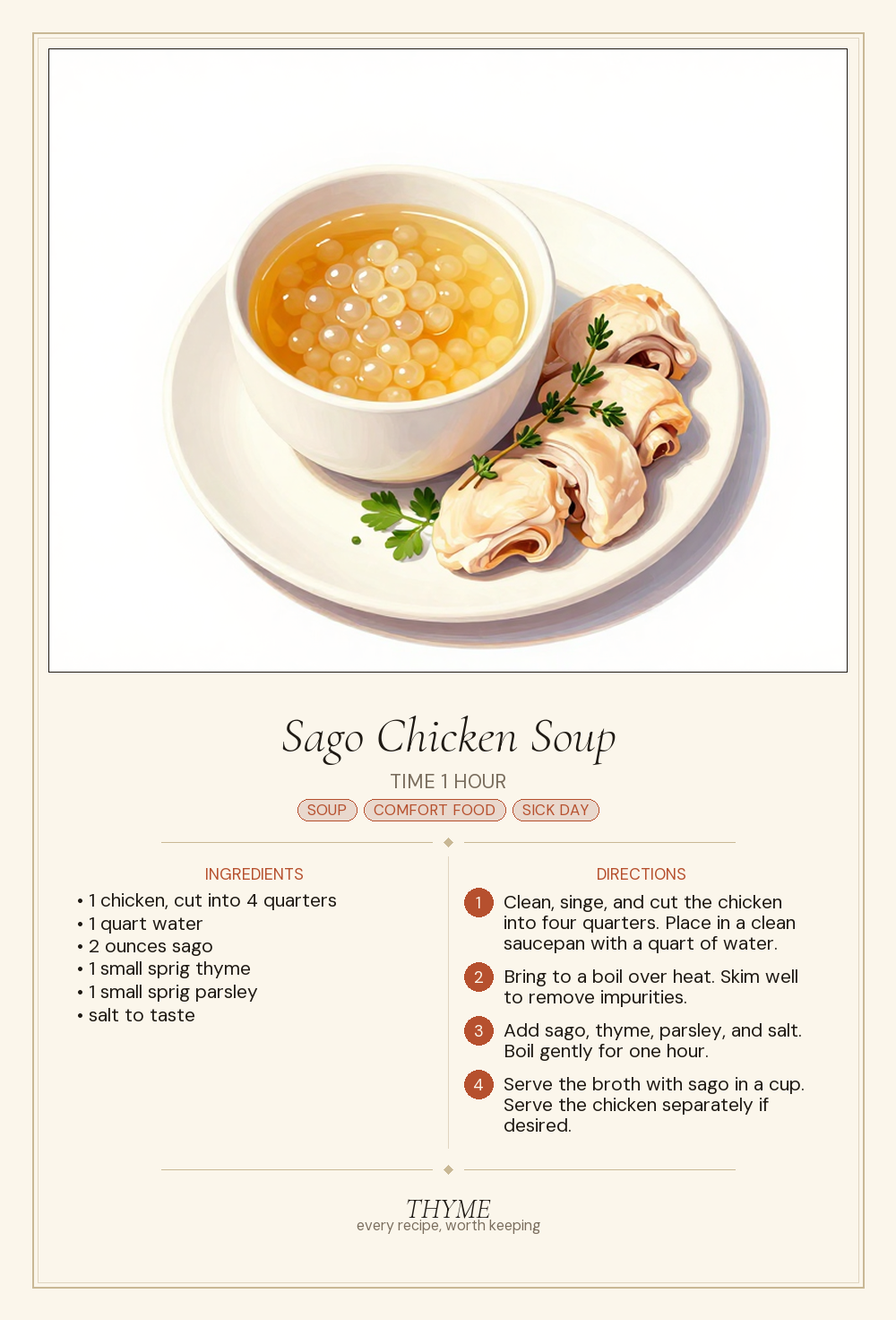 Sago Chicken Soup