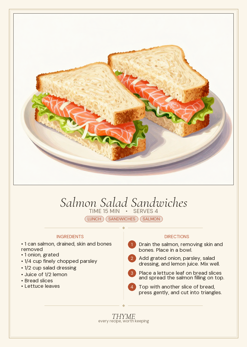 Salmon Salad Sandwiches