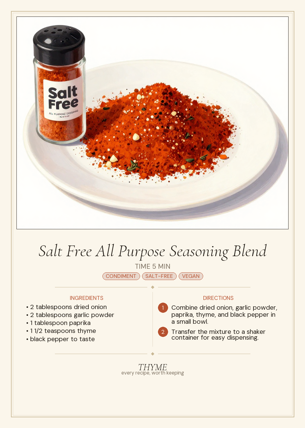 Salt Free All Purpose Seasoning Blend