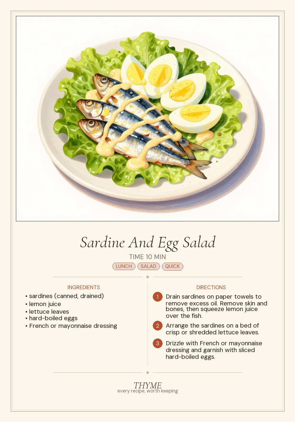 Sardine And Egg Salad