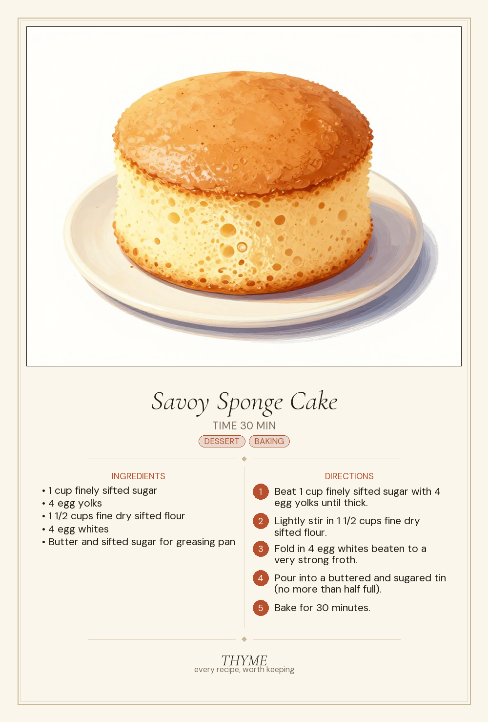 Savoy Sponge Cake
