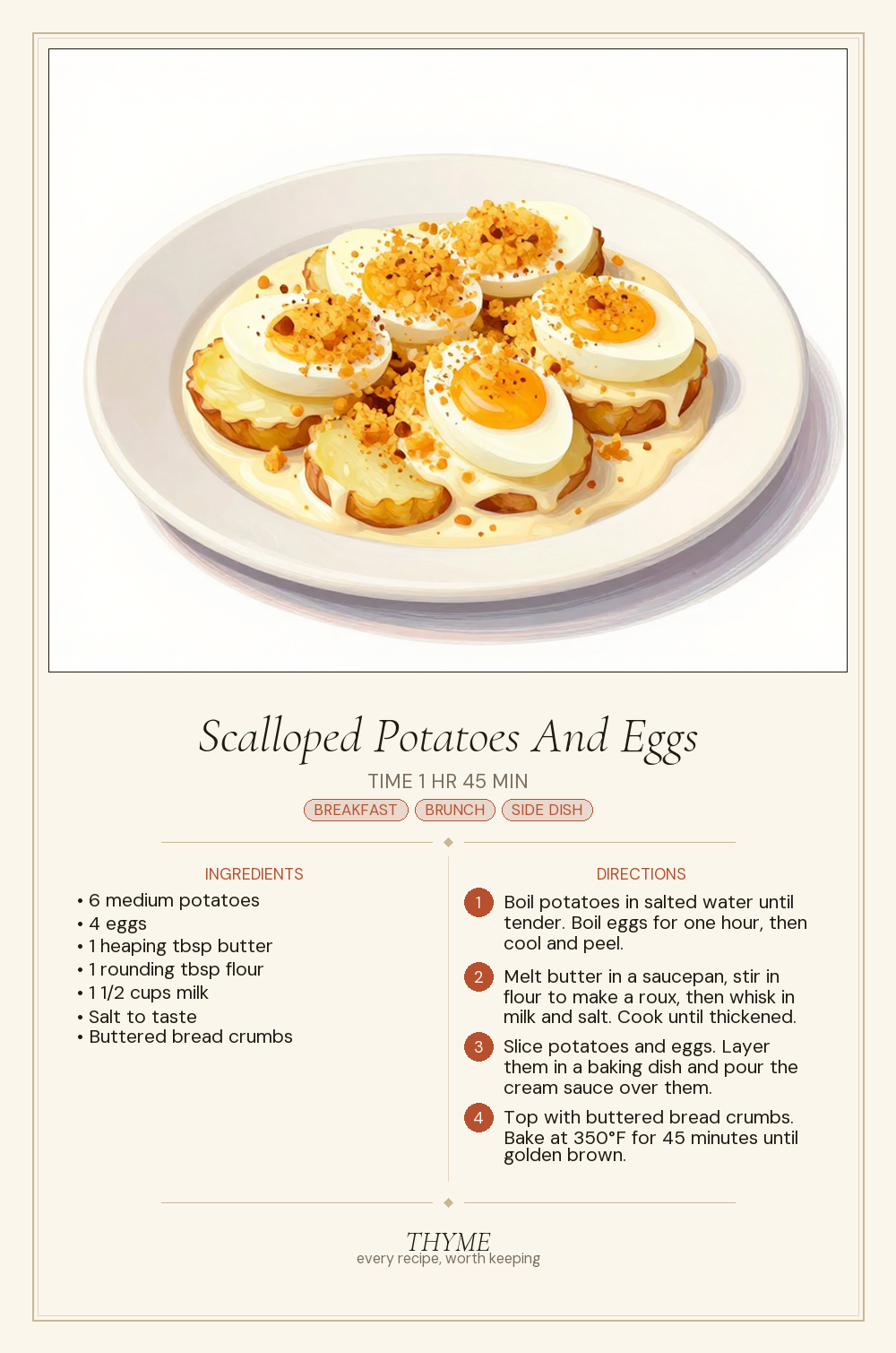 Scalloped Potatoes And Eggs
