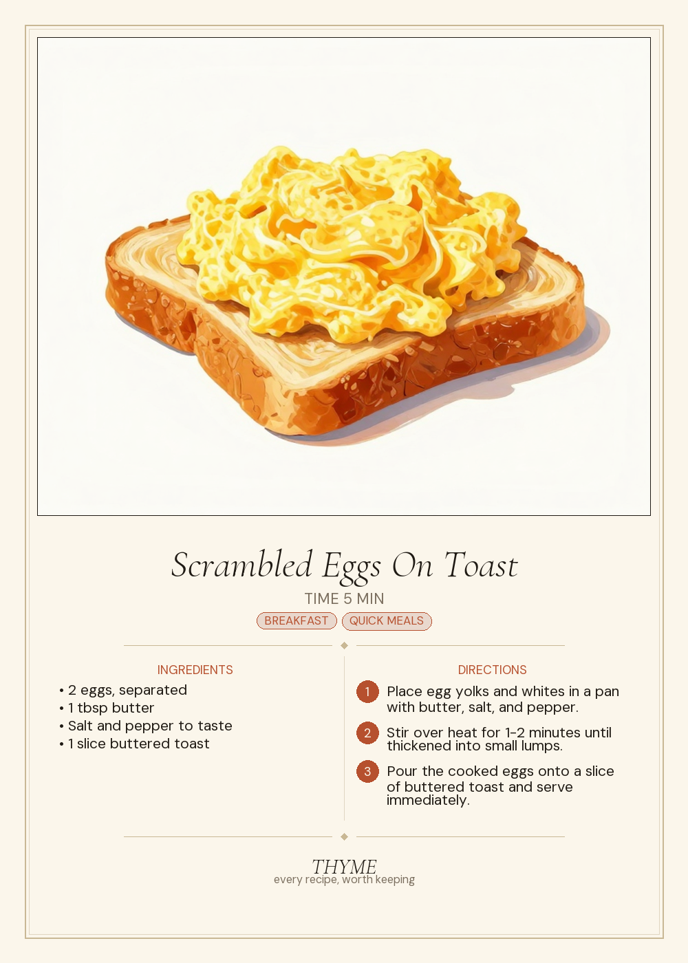 Scrambled Eggs On Toast