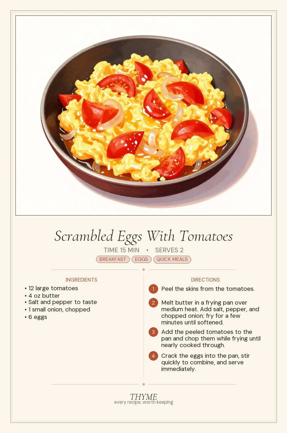 Scrambled Eggs With Tomatoes
