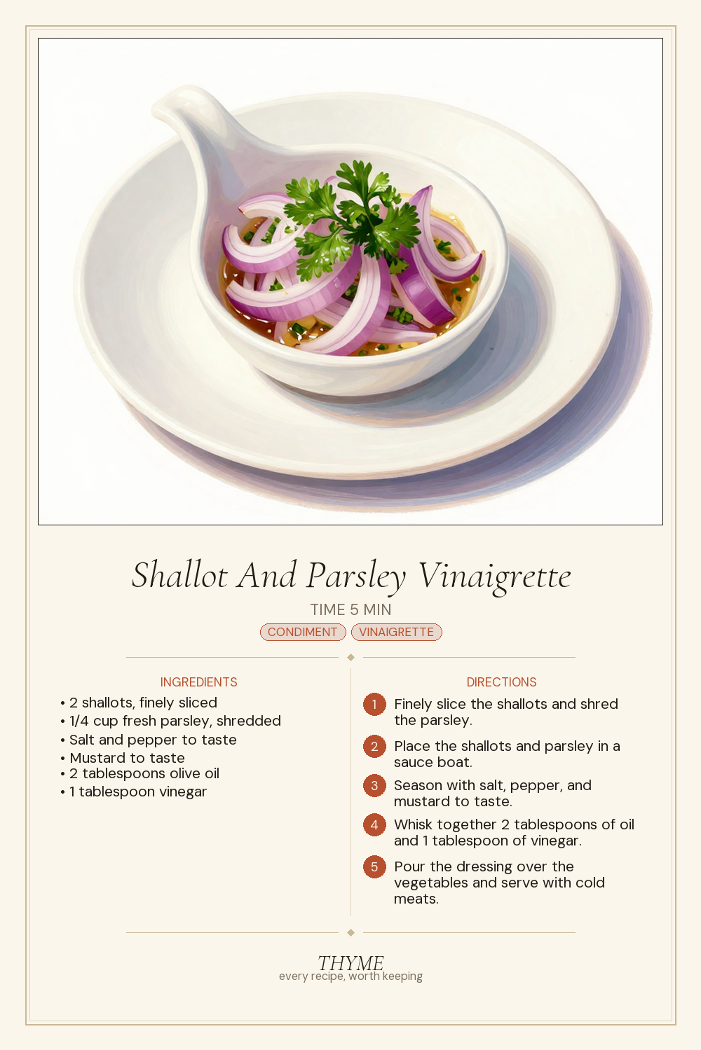 Shallot And Parsley Vinaigrette