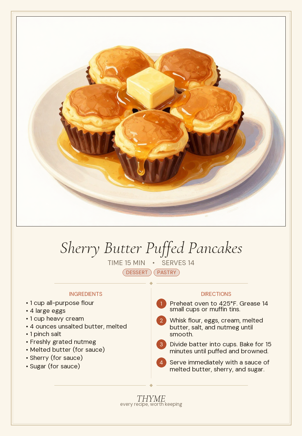 Sherry Butter Puffed Pancakes