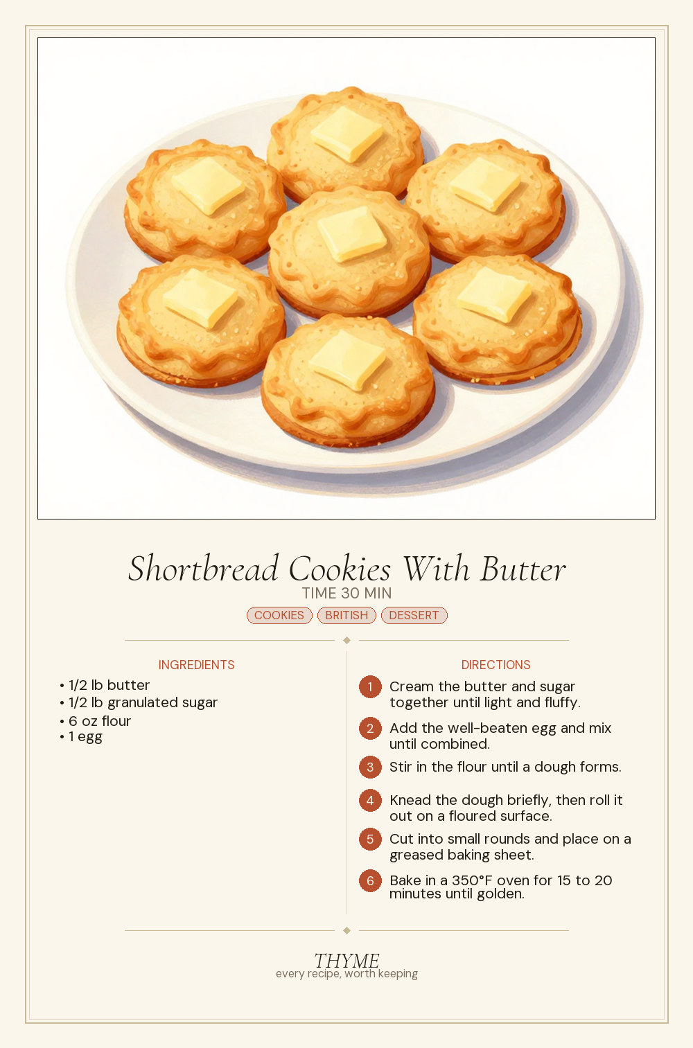 Shortbread Cookies With Butter