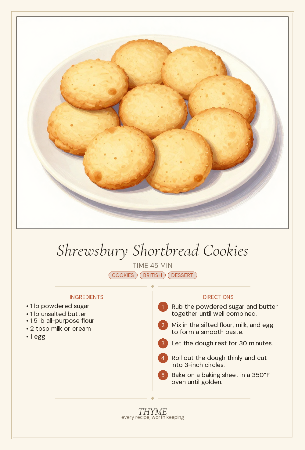 Shrewsbury Shortbread Cookies