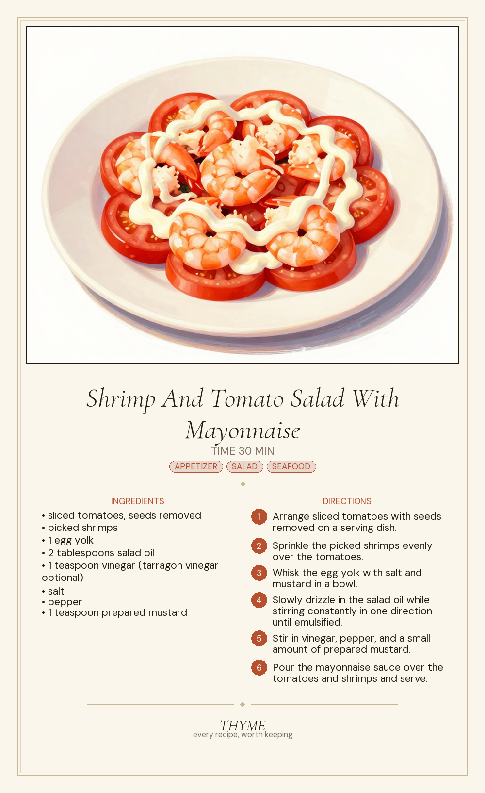 Shrimp And Tomato Salad With Mayonnaise
