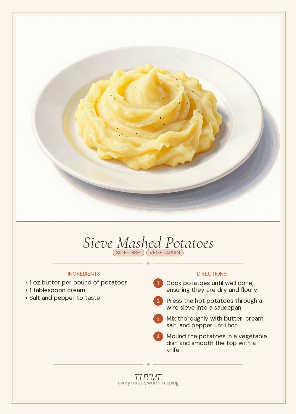 Sieve Mashed Potatoes