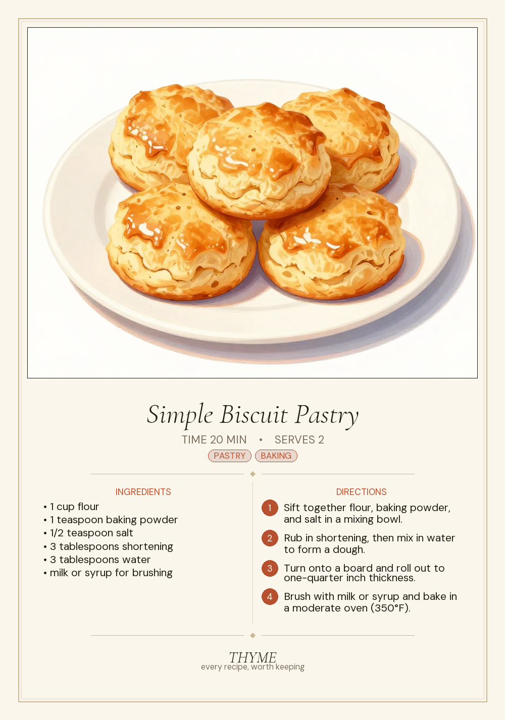 Simple Biscuit Pastry