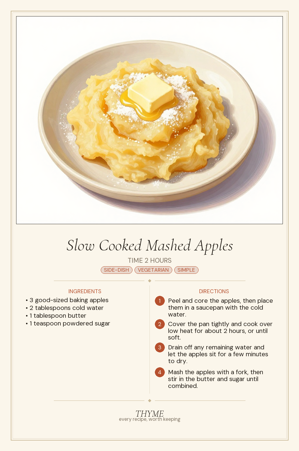 Slow Cooked Mashed Apples