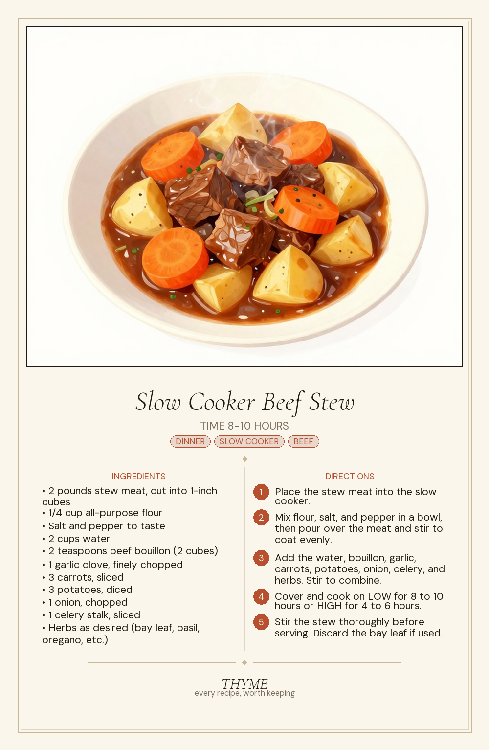 Slow Cooker Beef Stew