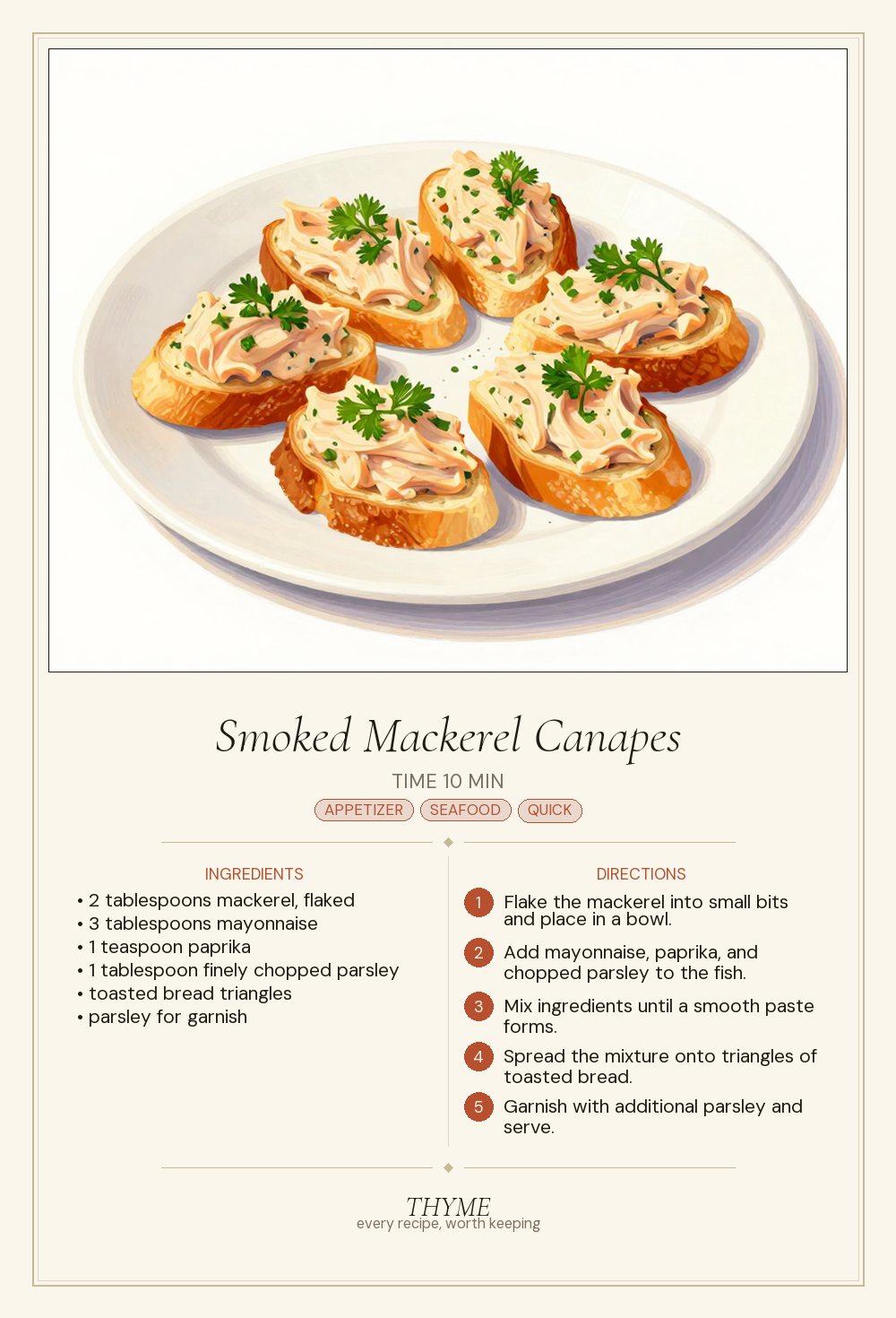 Smoked Mackerel Canapes