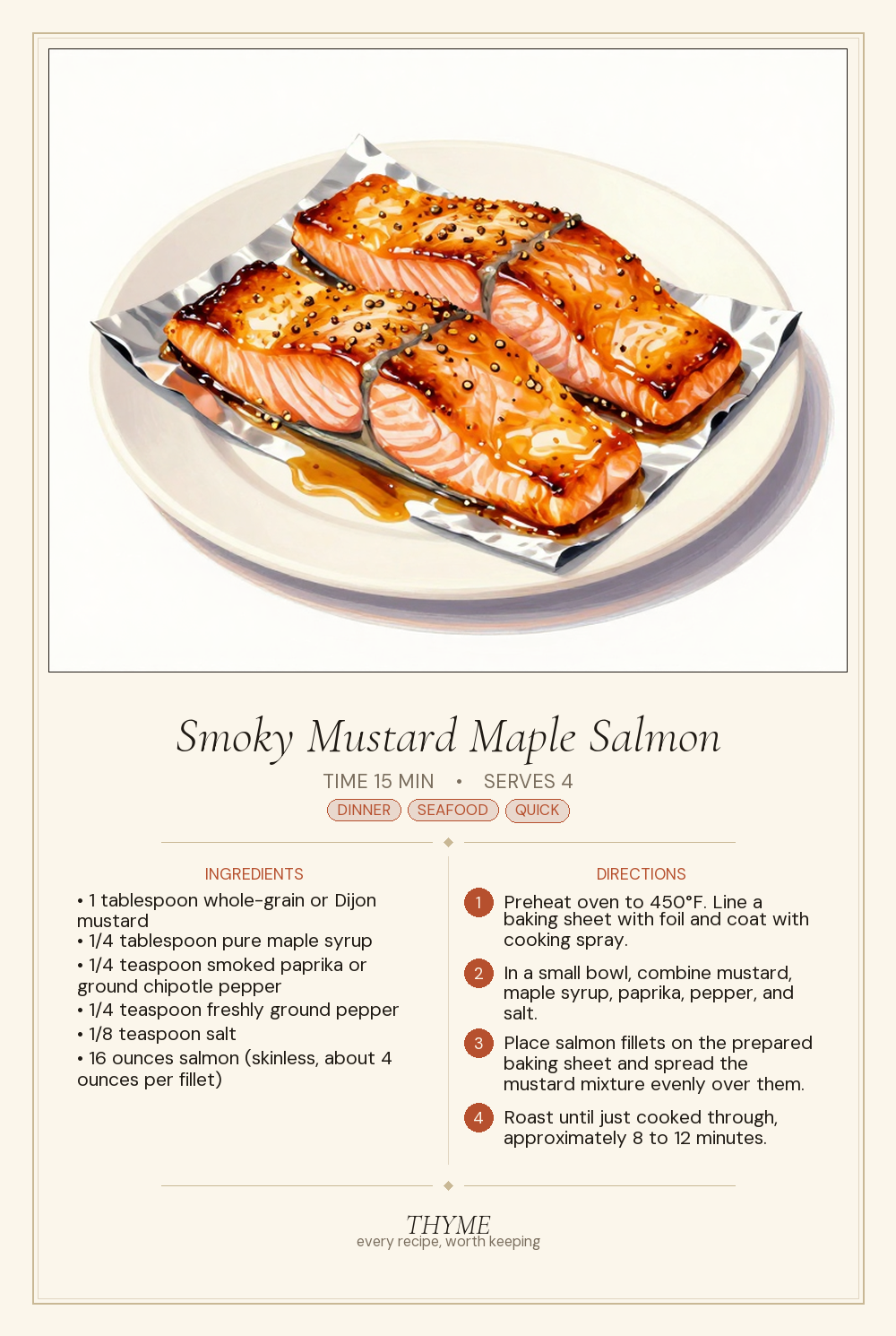 Smoky Mustard Maple Salmon