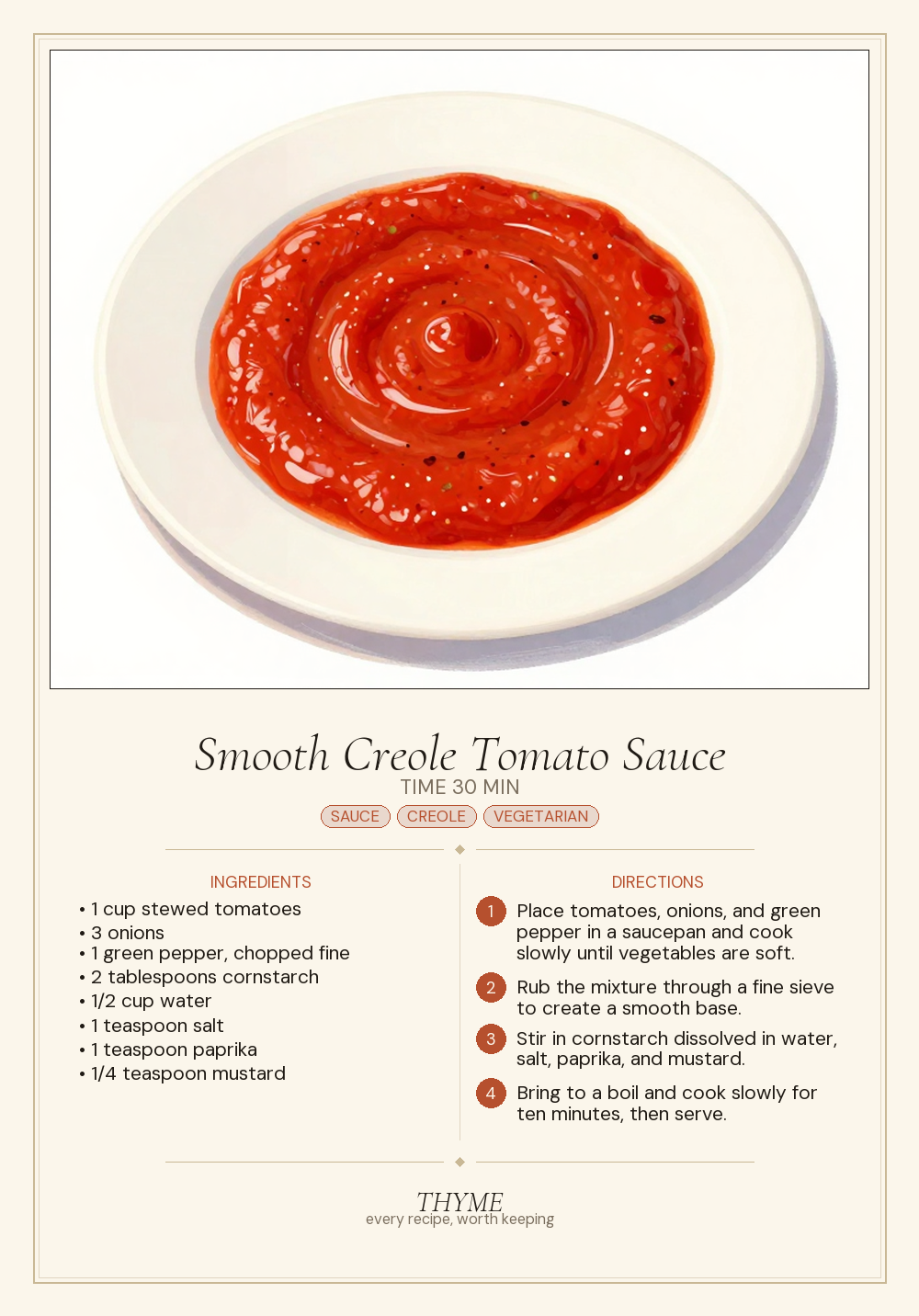 Smooth Creole Tomato Sauce