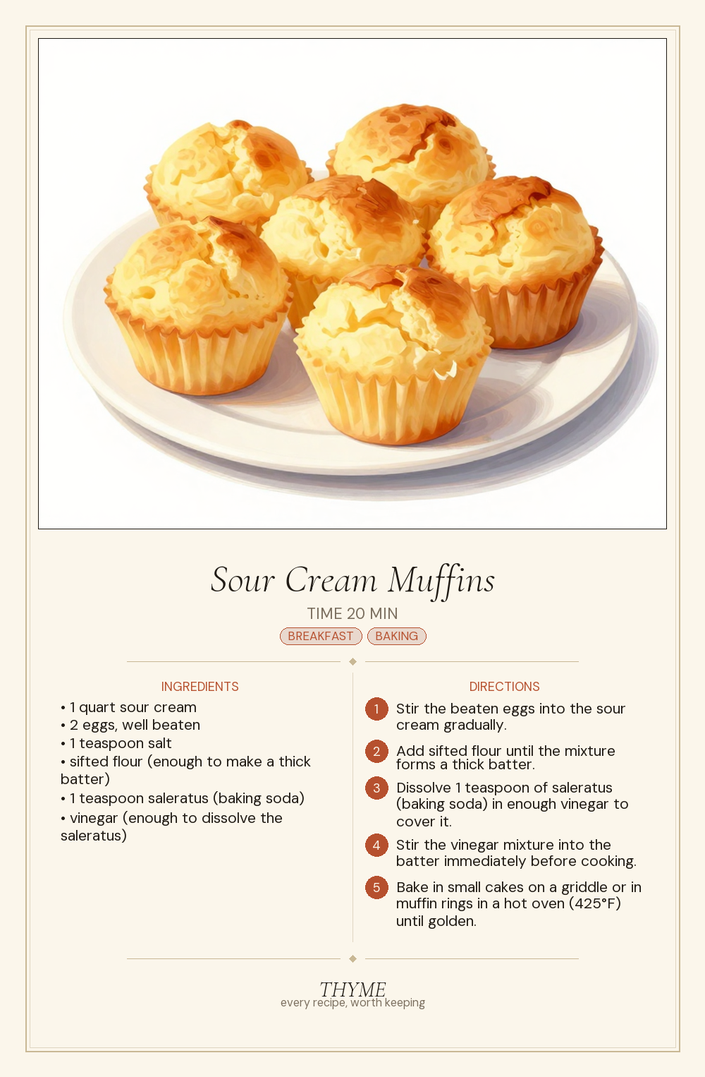 Sour Cream Muffins