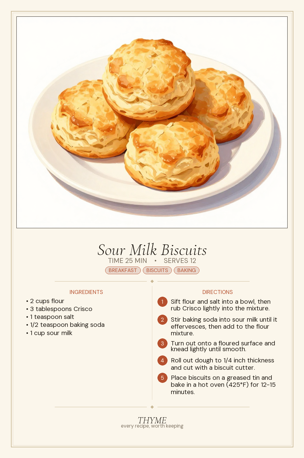 Sour Milk Biscuits