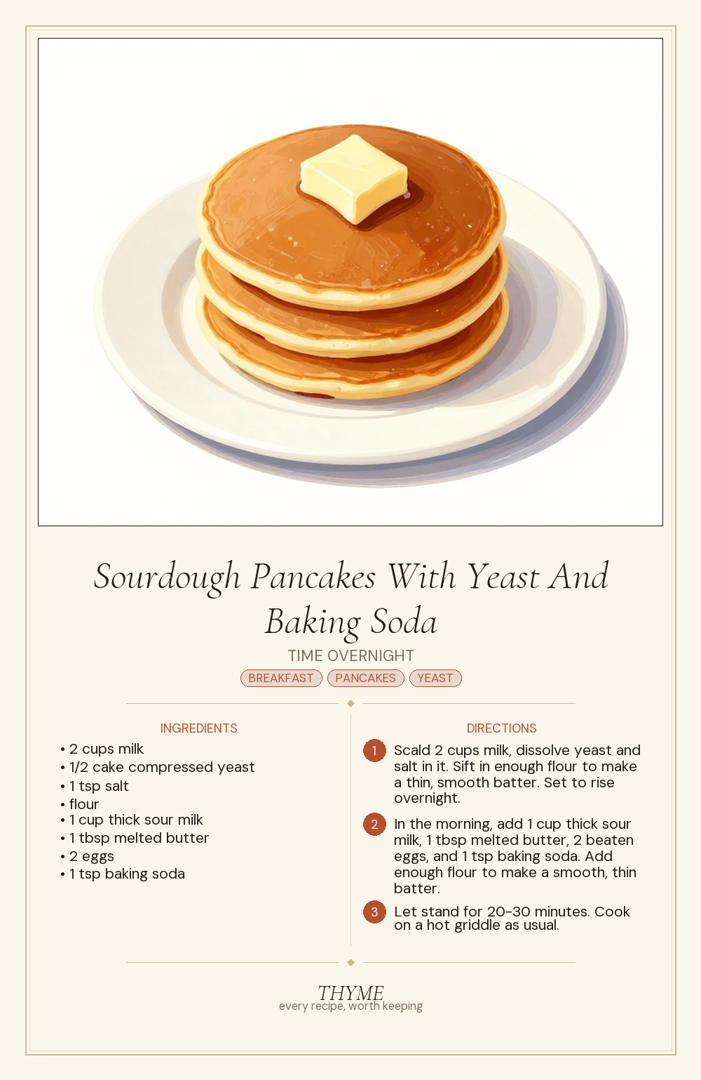 Sourdough Pancakes With Yeast And Baking Soda