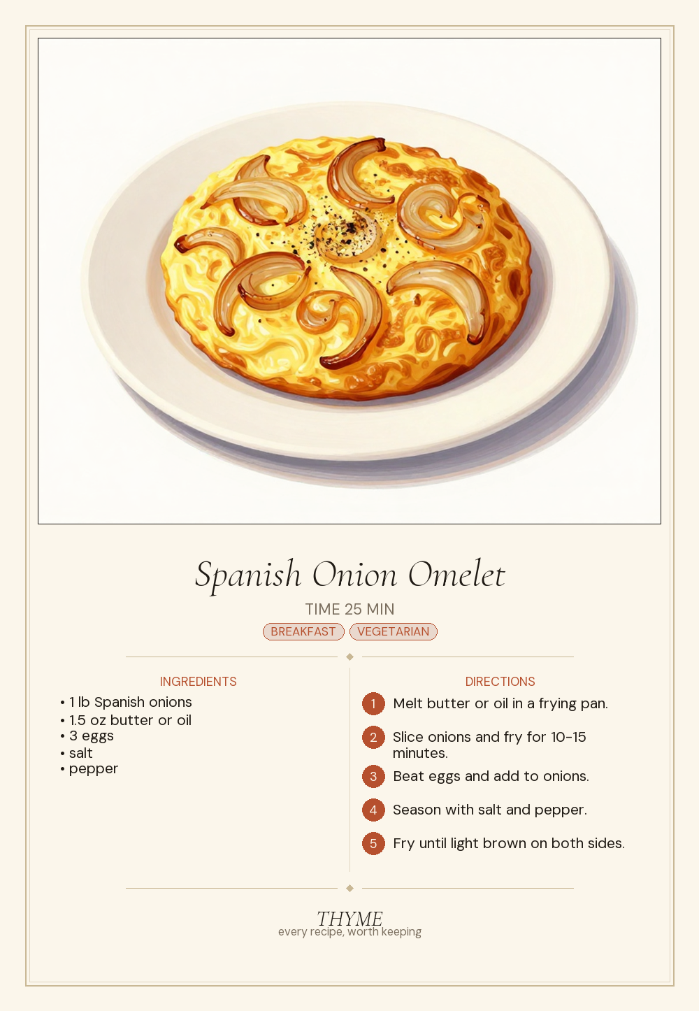 Spanish Onion Omelet