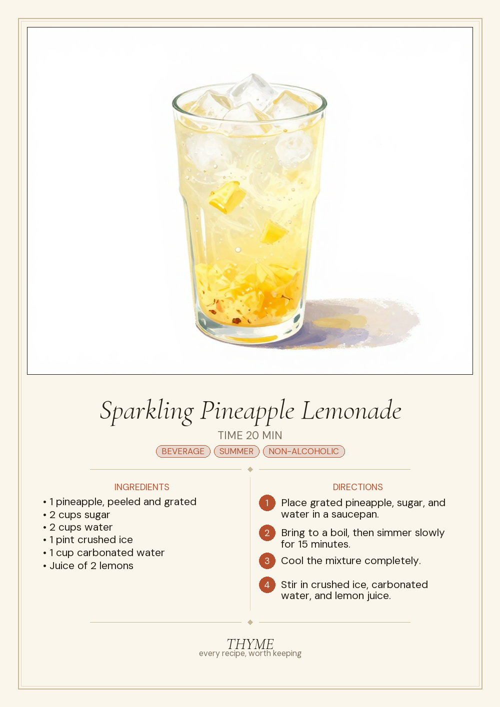 Sparkling Pineapple Lemonade