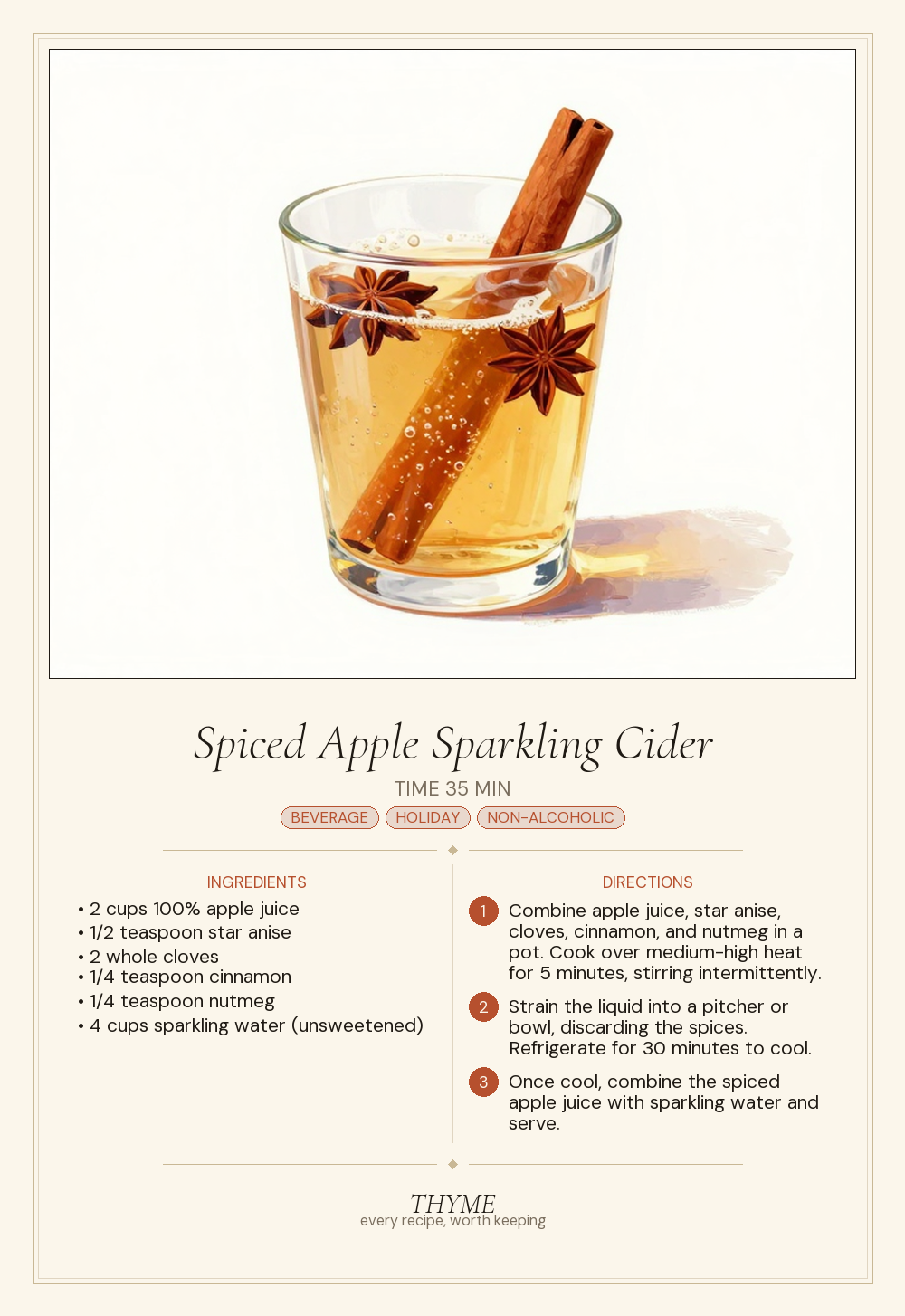 Spiced Apple Sparkling Cider