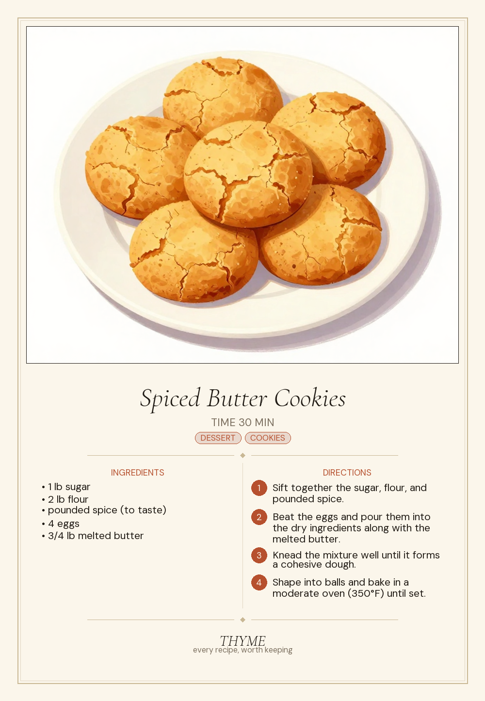 Spiced Butter Cookies