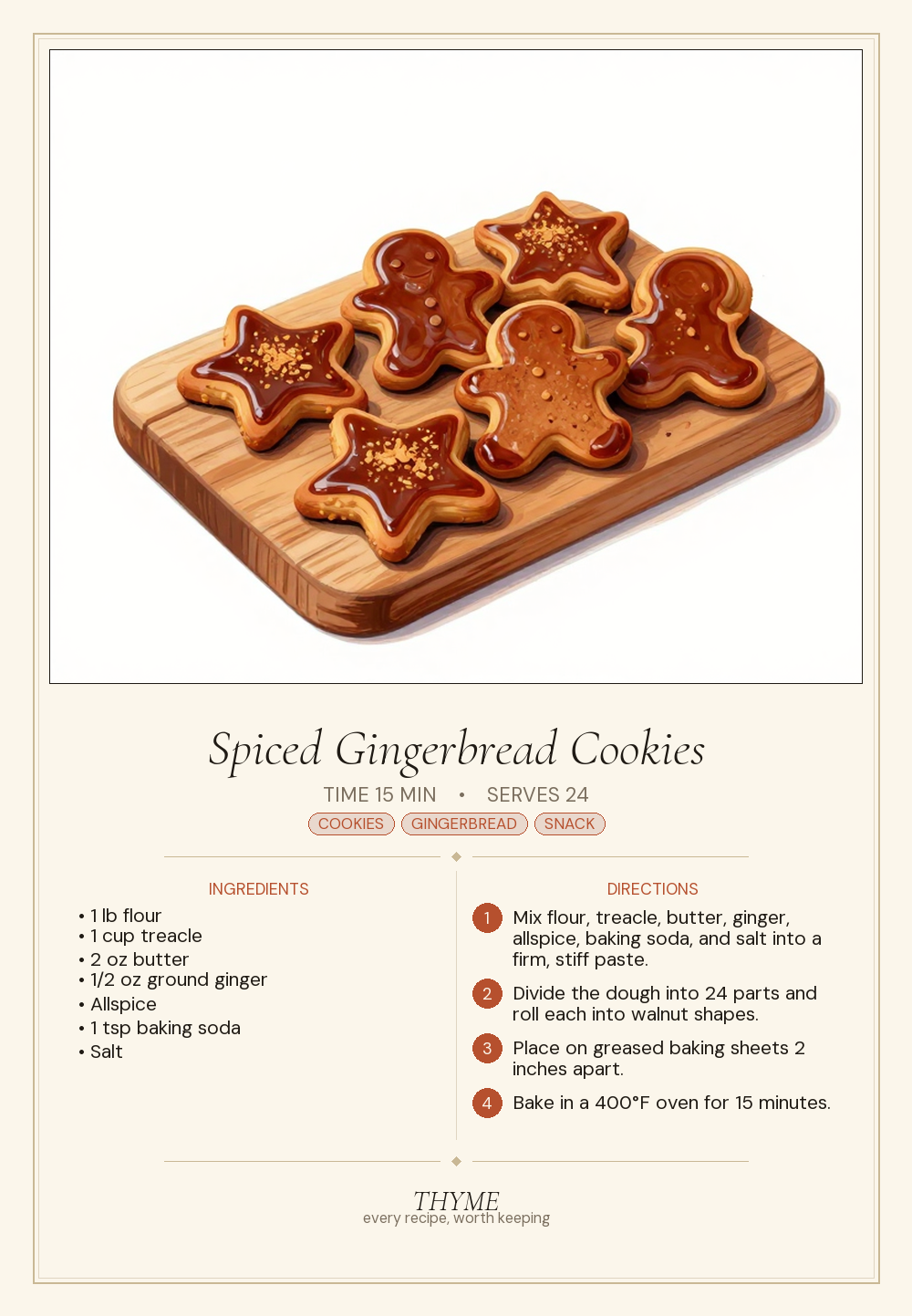 Spiced Gingerbread Cookies