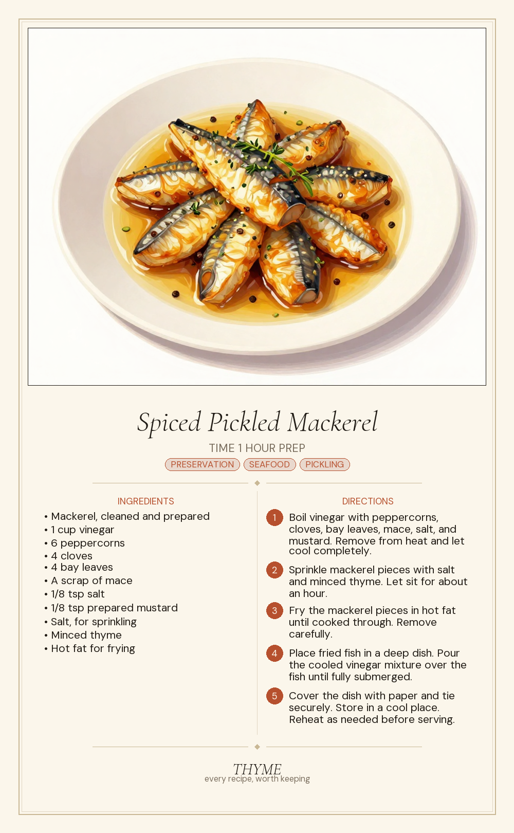 Spiced Pickled Mackerel