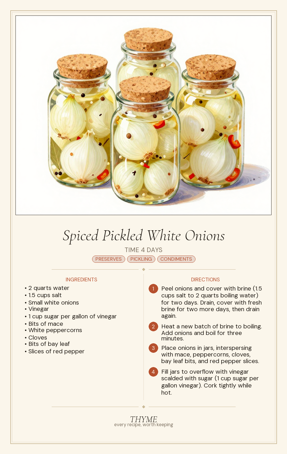 Spiced Pickled White Onions