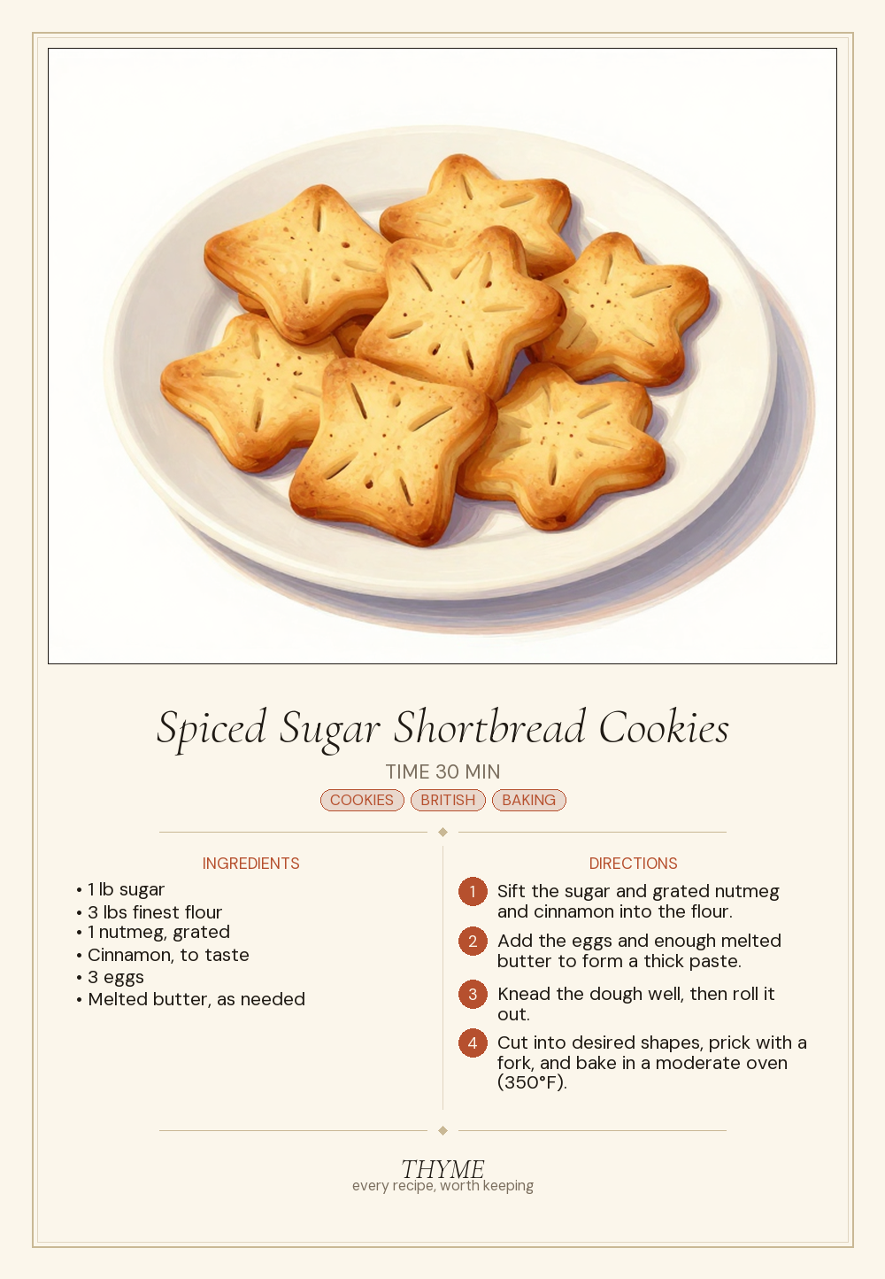 Spiced Sugar Shortbread Cookies
