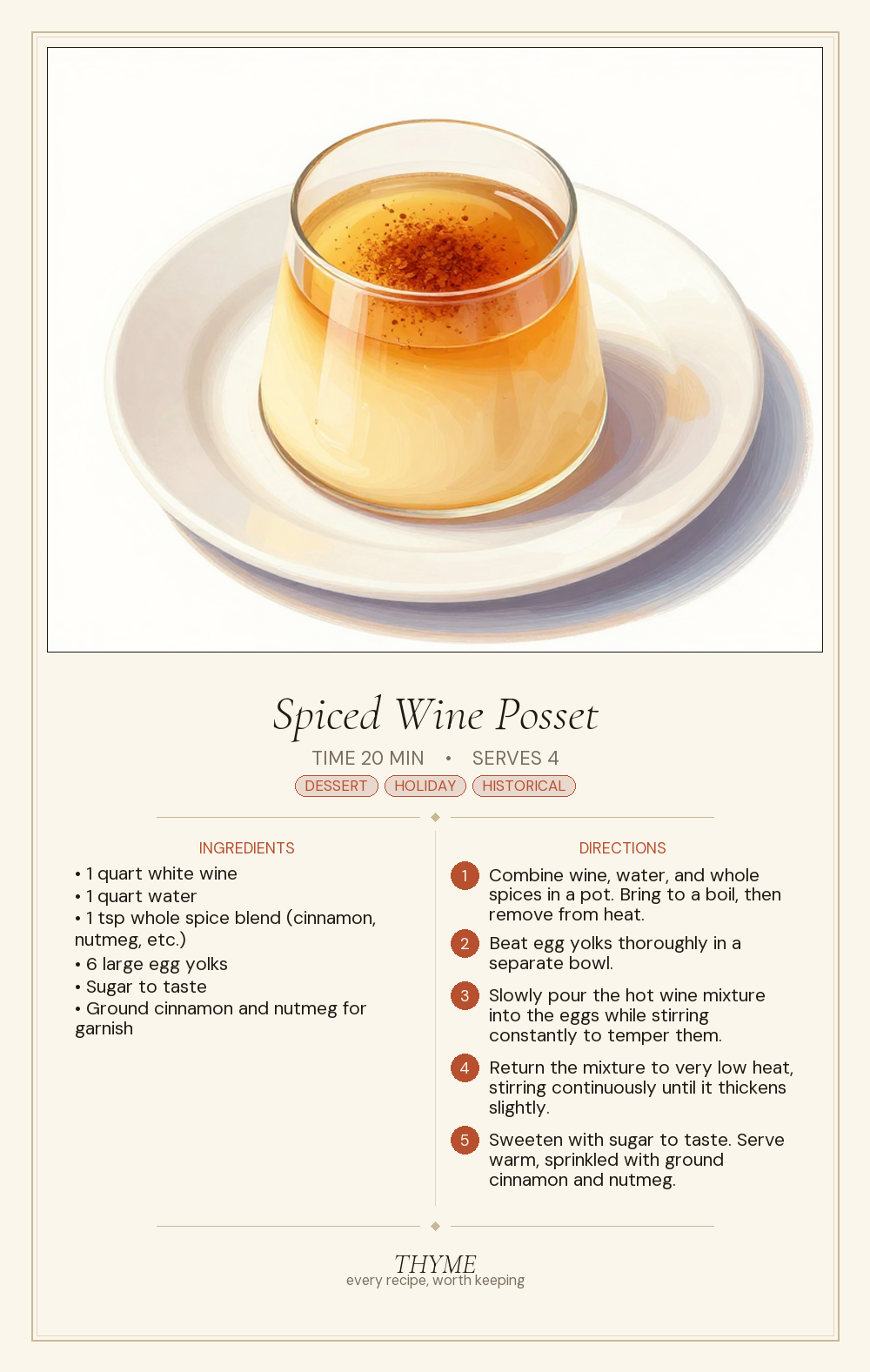 Spiced Wine Posset
