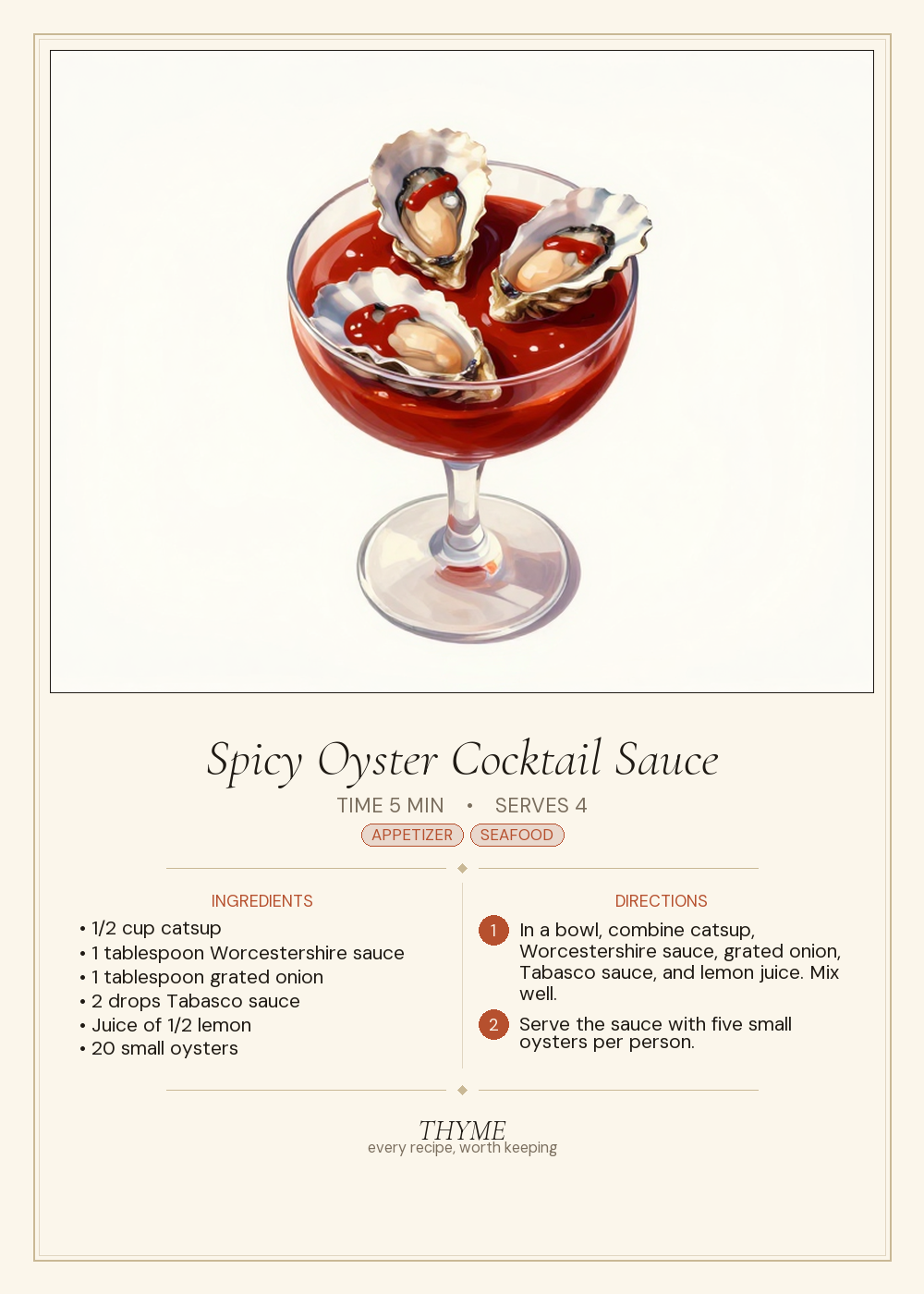Spicy Oyster Cocktail Sauce