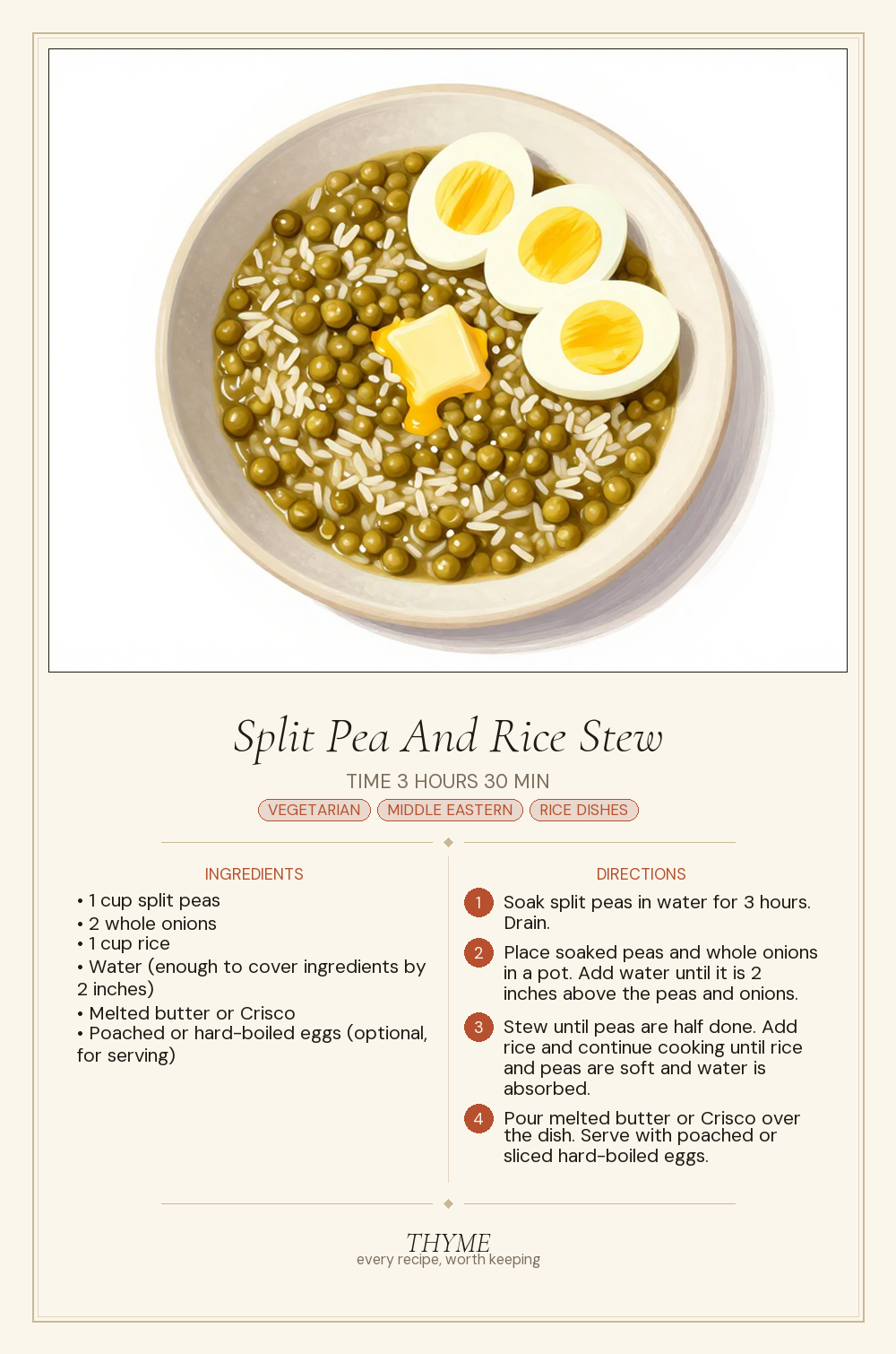 Split Pea And Rice Stew